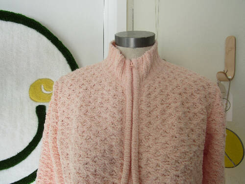 Pink Long Sleeve Mockneck Sweater Jacket