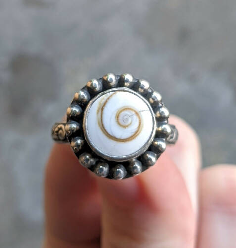 Swirl Shell Ring Size 8.5