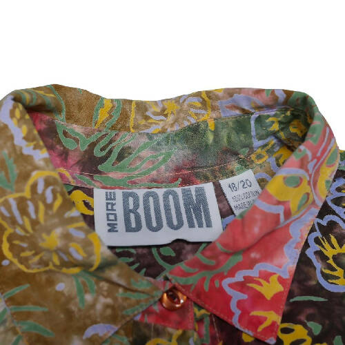 Moore Boom Floral Tie Dye Button Up