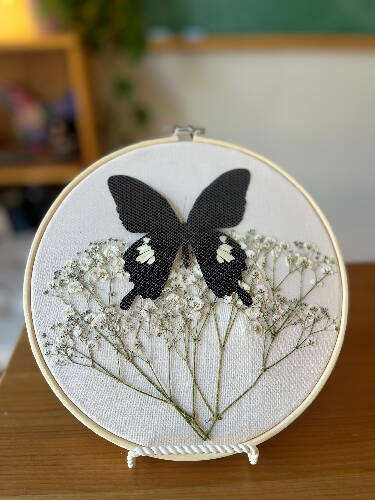 Butterfly + Flower Hoop