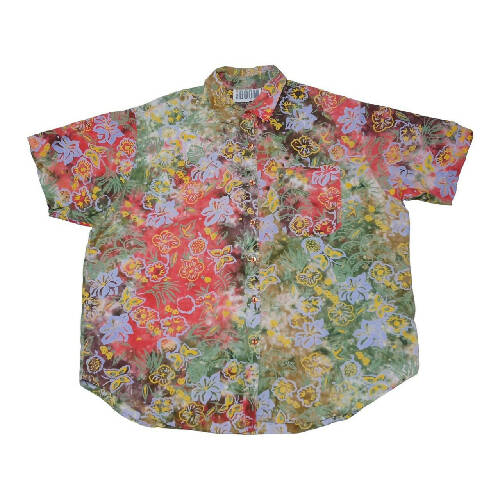Moore Boom Floral Tie Dye Button Up