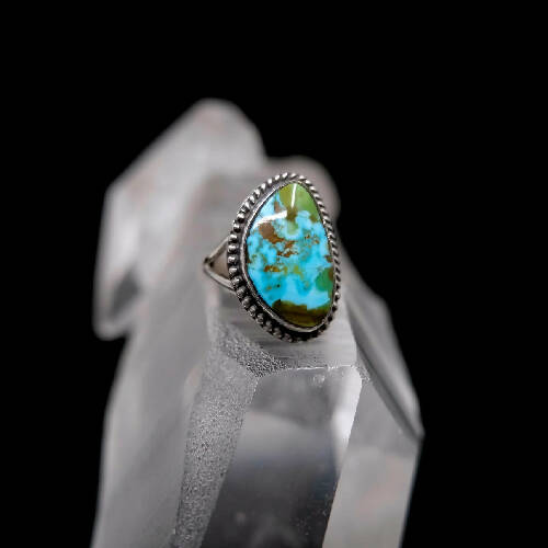 Polychrome Kingman Turquoise Ring {6.75}